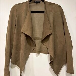Karen Kane Tan Faux Suede Jacket | Size Large